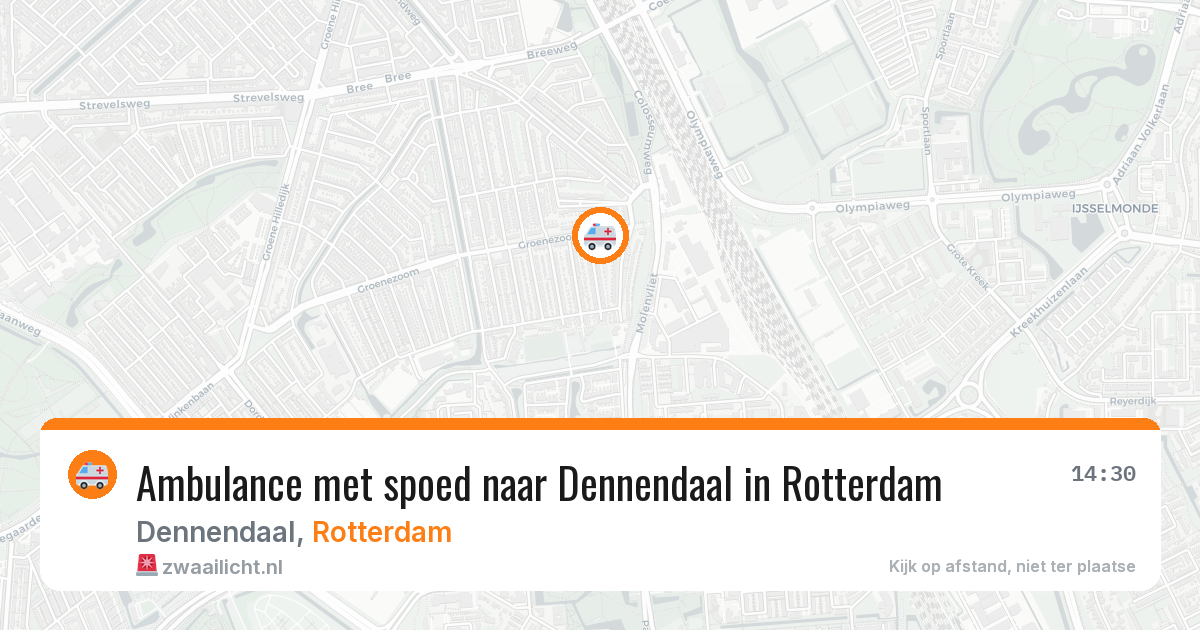 Ambulance met spoed naar Dennendaal in Rotterdam — 7 mei 2026