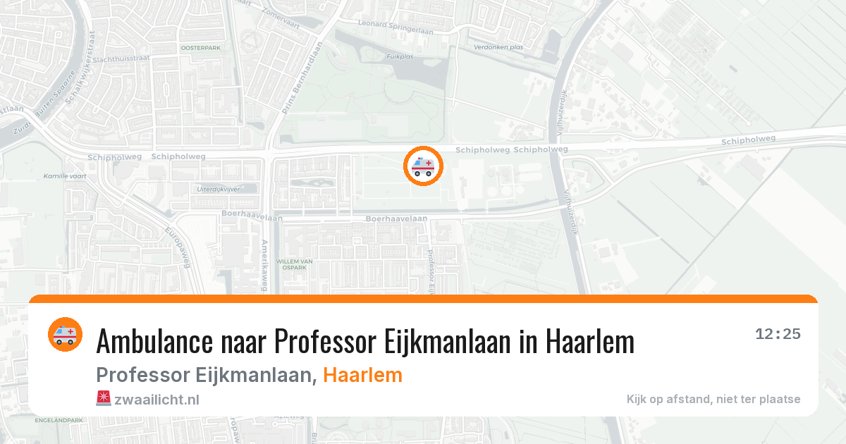 Ambulance naar Professor Eijkmanlaan in Haarlem — 8 feb 2026