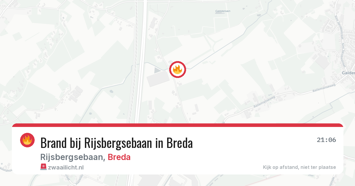 Brand bij Rijsbergsebaan in Breda — 3 aug 2026