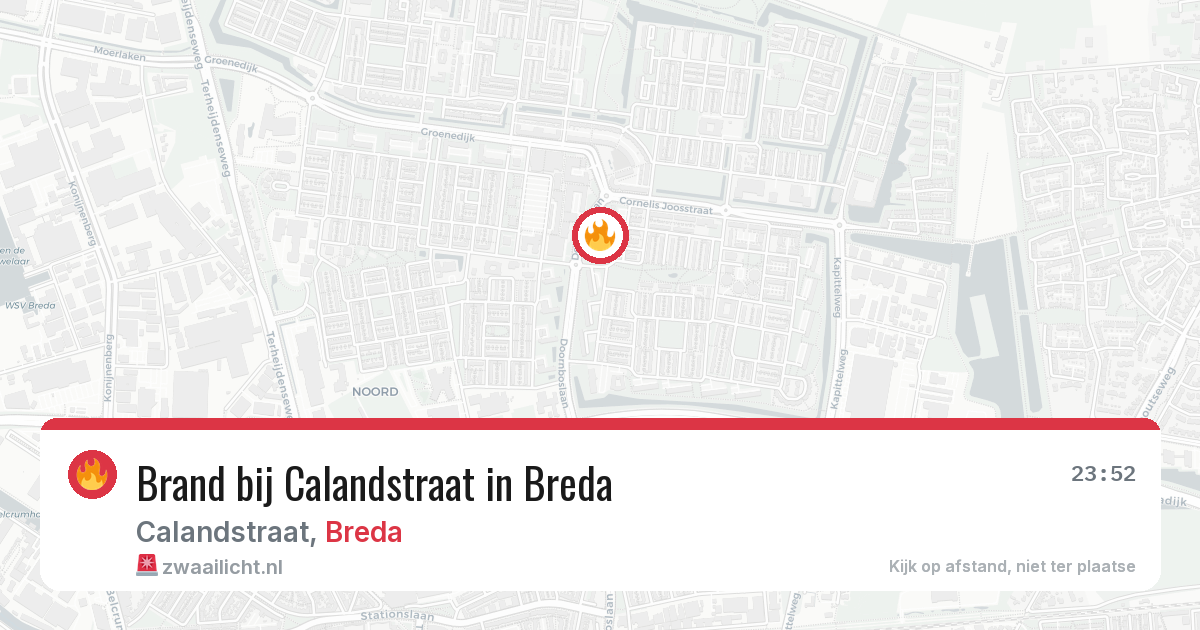 Brand bij Calandstraat in Breda — 19 jun 2026