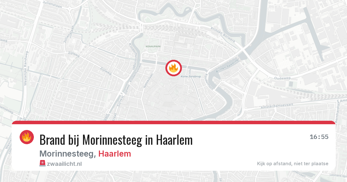 Brand bij Morinnesteeg in Haarlem — 22 jun 2026