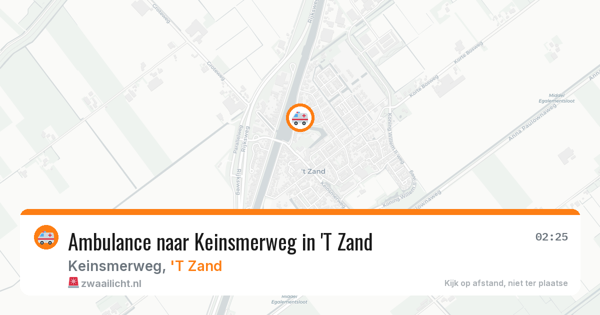 Ambulance naar Keinsmerweg in 'T Zand — 15 mei 2026