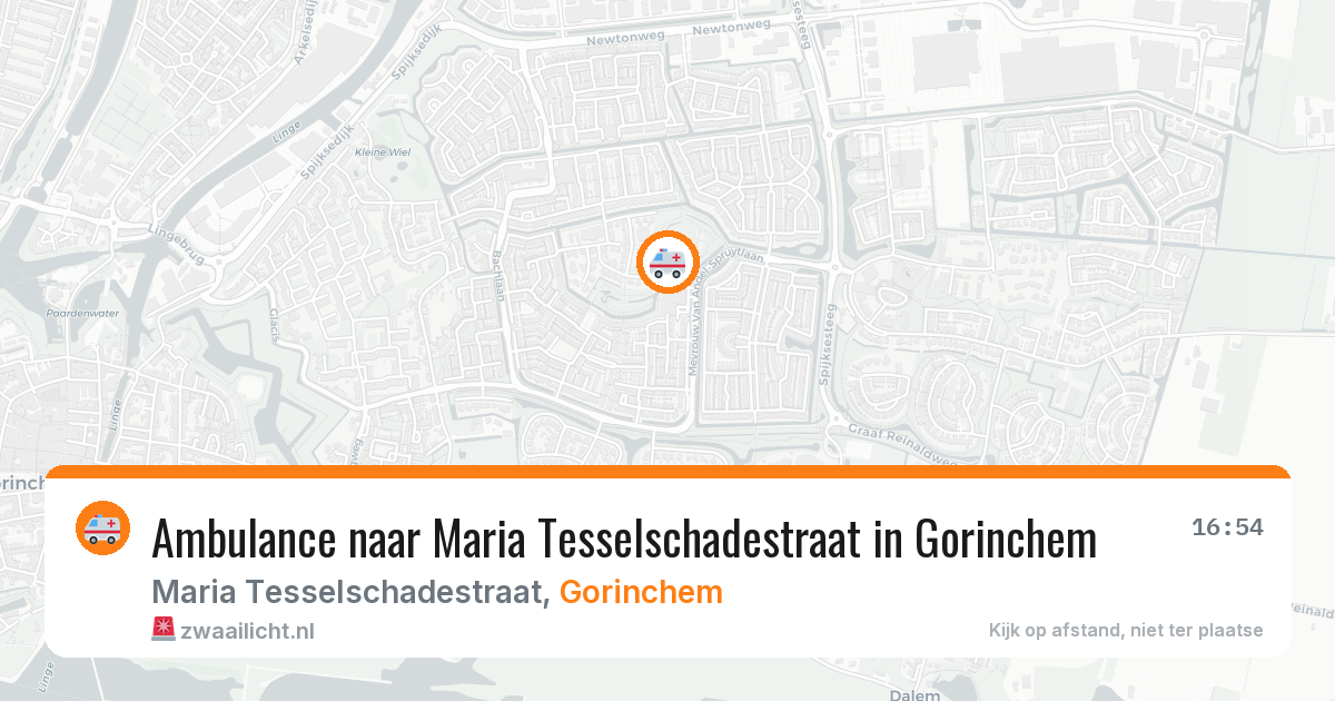 Ambulance naar Maria Tesselschadestraat in Gorinchem — 10 mei 2026
