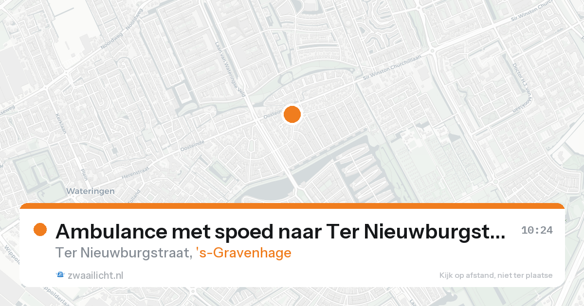 Ambulance met spoed naar Ter Nieuwburgstraat in 's-Gravenhage — 10 mei 2026