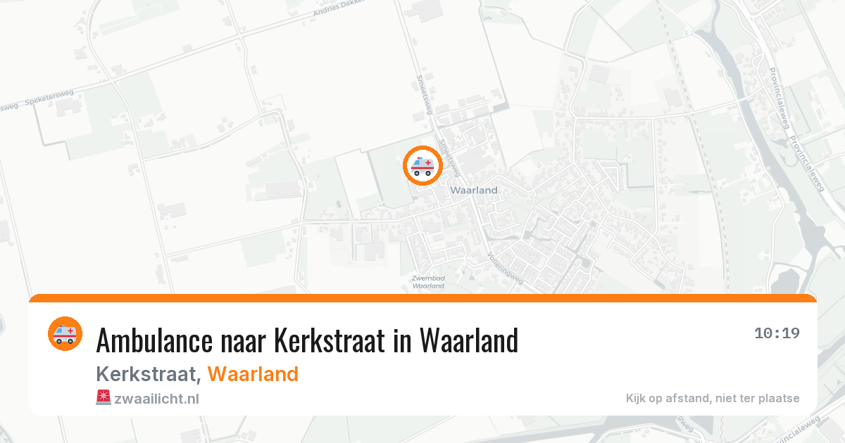 Ambulance naar Kerkstraat in Waarland — 15 mei 2026