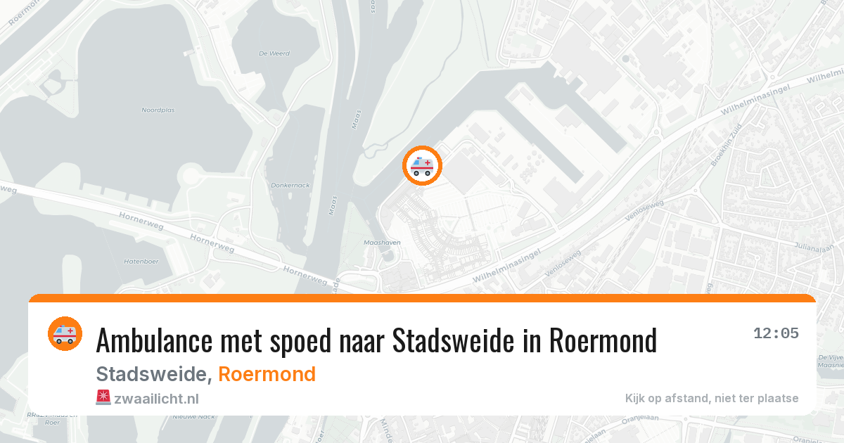 Ambulance met spoed naar Stadsweide in Roermond — 27 jul 2026