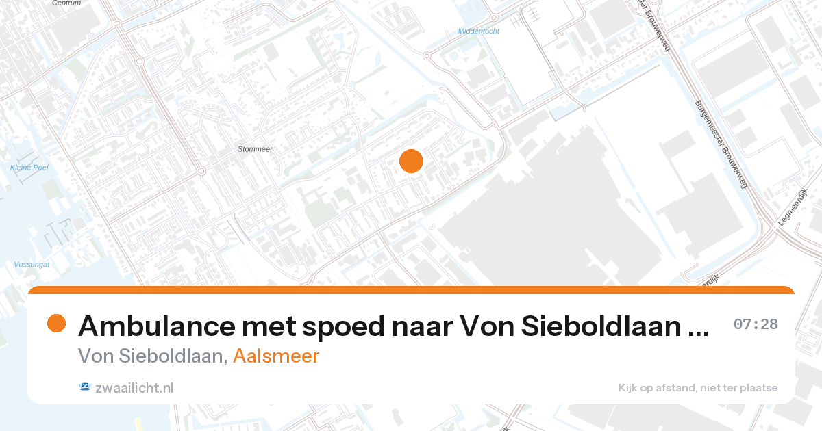 Ambulance met spoed naar Von Sieboldlaan in Aalsmeer — 24 jul 2026