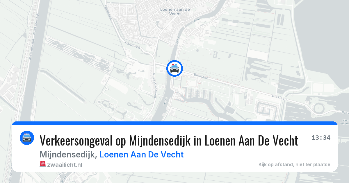 Verkeersongeval op Mijndensedijk in Loenen Aan De Vecht — 13 jul 2026