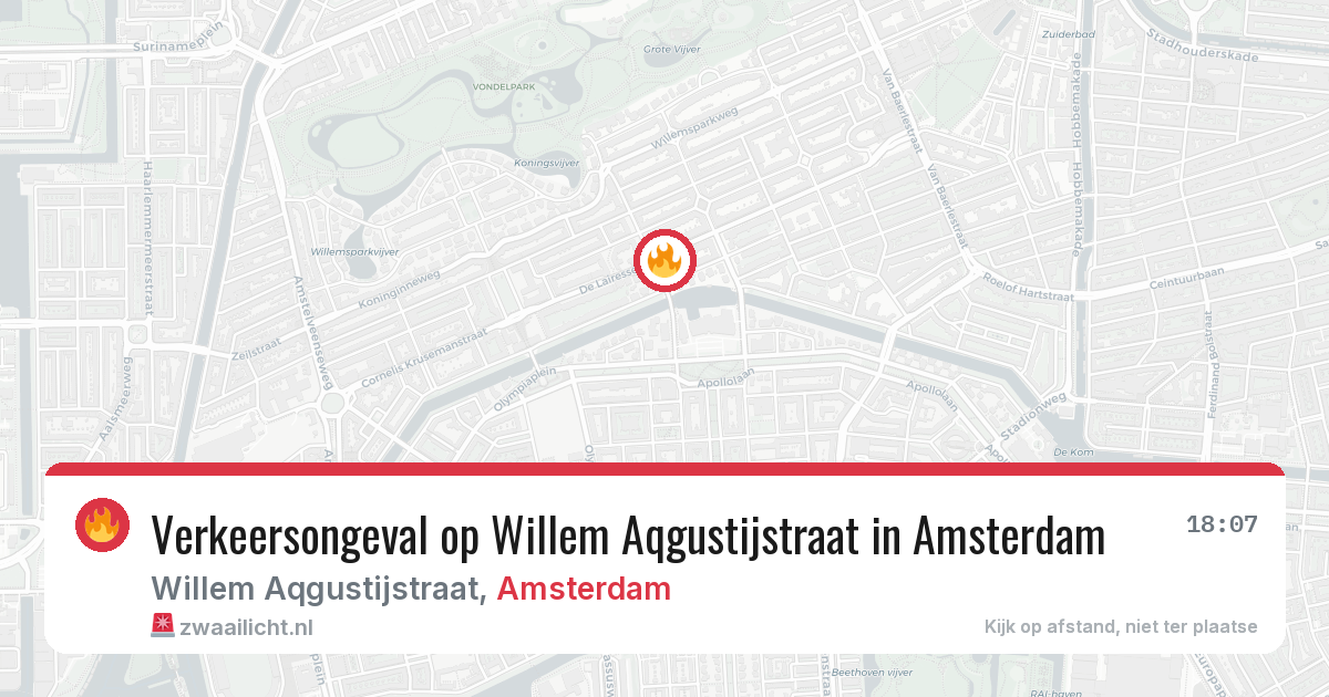 Verkeersongeval op Willem Aqgustijstraat in Amsterdam — 28 jun 2026