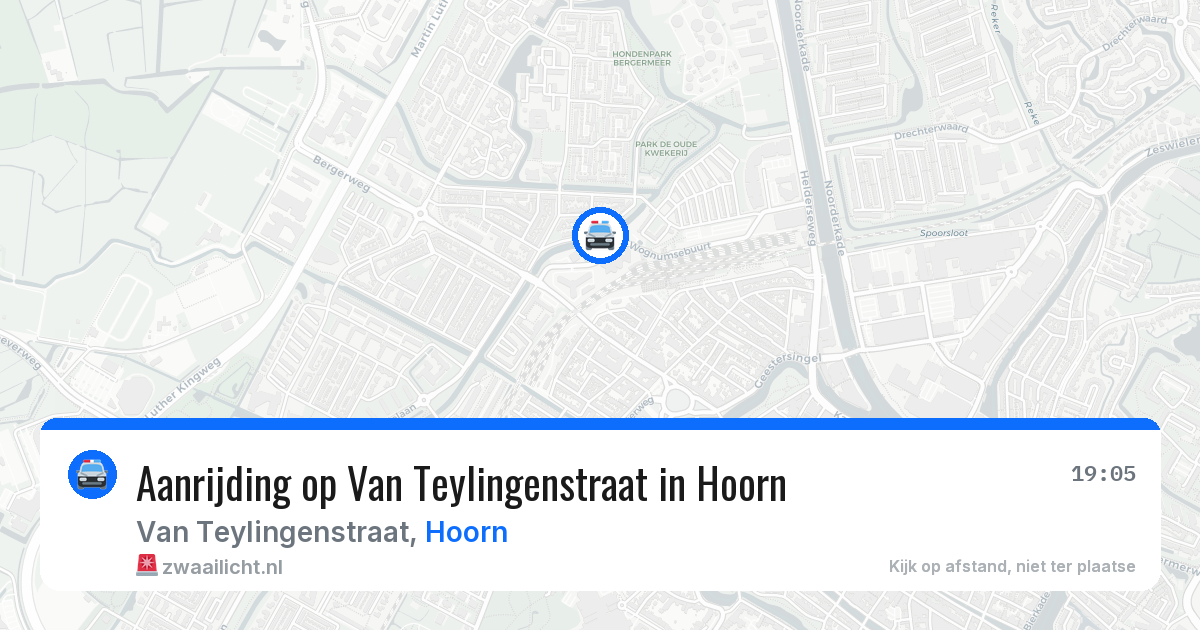 Aanrijding op Van Teylingenstraat in Hoorn — 14 mrt 2026