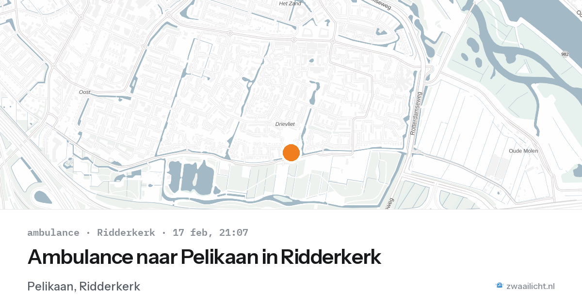 Ambulance naar Pelikaan in Ridderkerk — 17 feb 2026