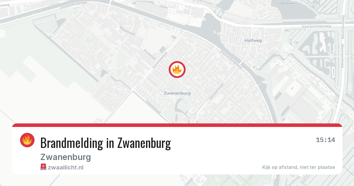 Brandmelding in Zwanenburg — 24 jul 2026