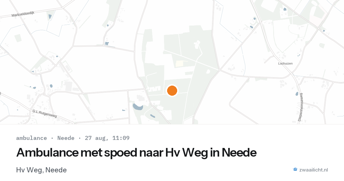 Ambulance met spoed naar Hv Weg in Neede — 27 aug 2026