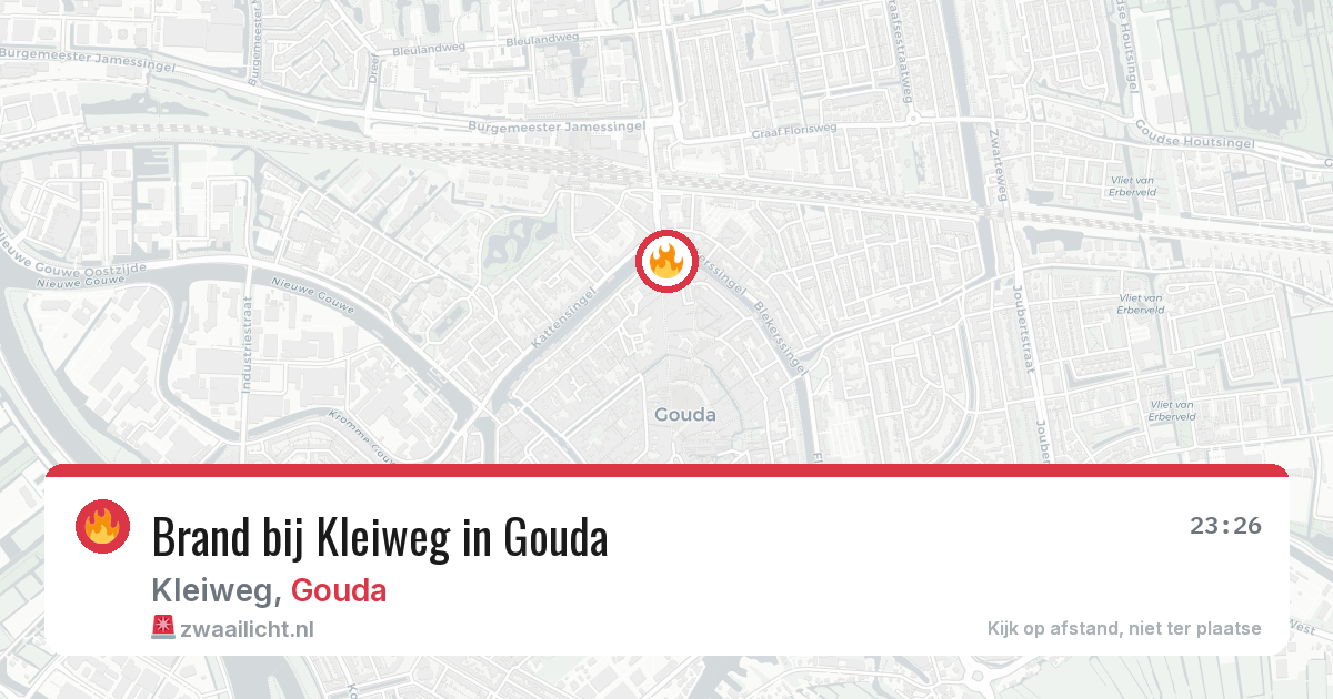 Brand bij Kleiweg in Gouda — 3 aug 2026