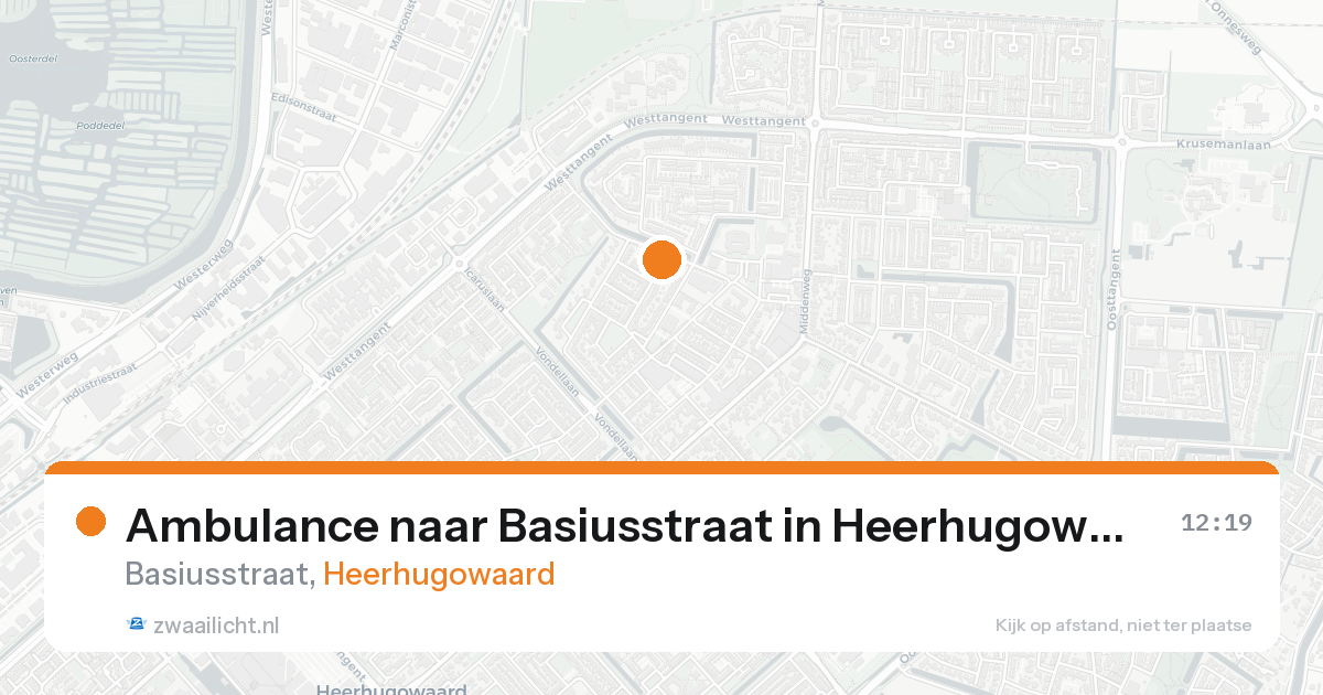 Ambulance naar Basiusstraat in Heerhugowaard — 17 mei 2026