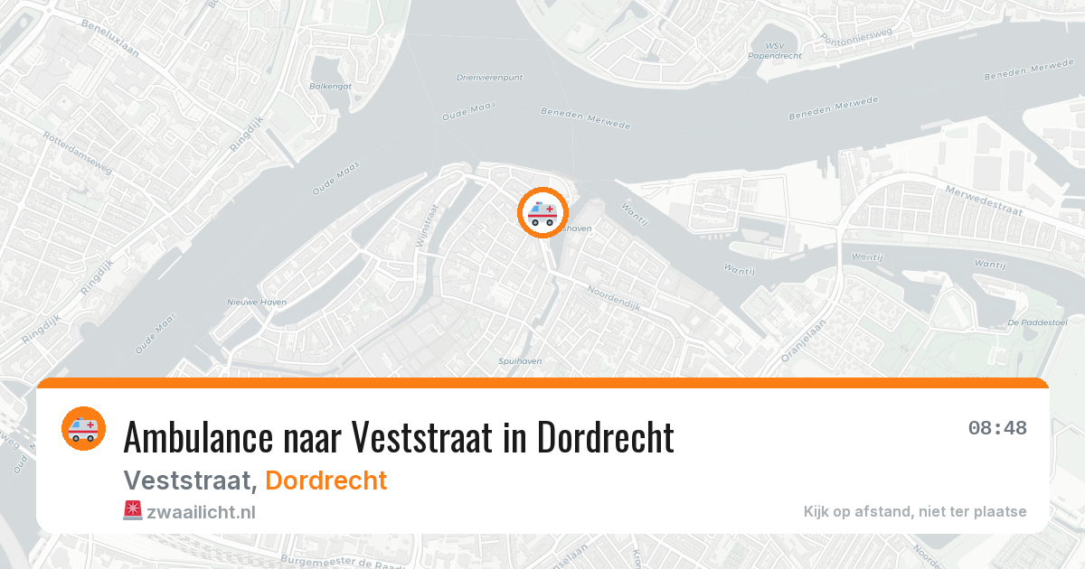 Ambulance naar Veststraat in Dordrecht — 26 jun 2026
