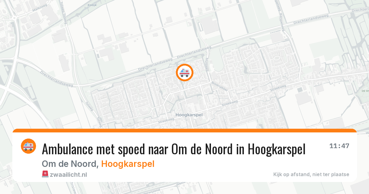Ambulance met spoed naar Om de Noord in Hoogkarspel — 5 mei 2026