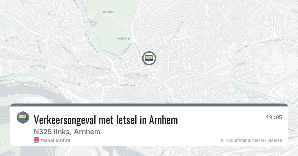Verkeersongeval met letsel in Arnhem — 20 apr 2026