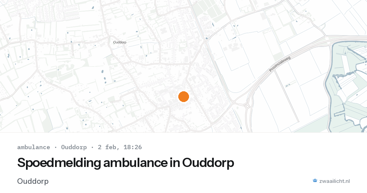 Spoedmelding ambulance in Ouddorp — 2 feb 2026