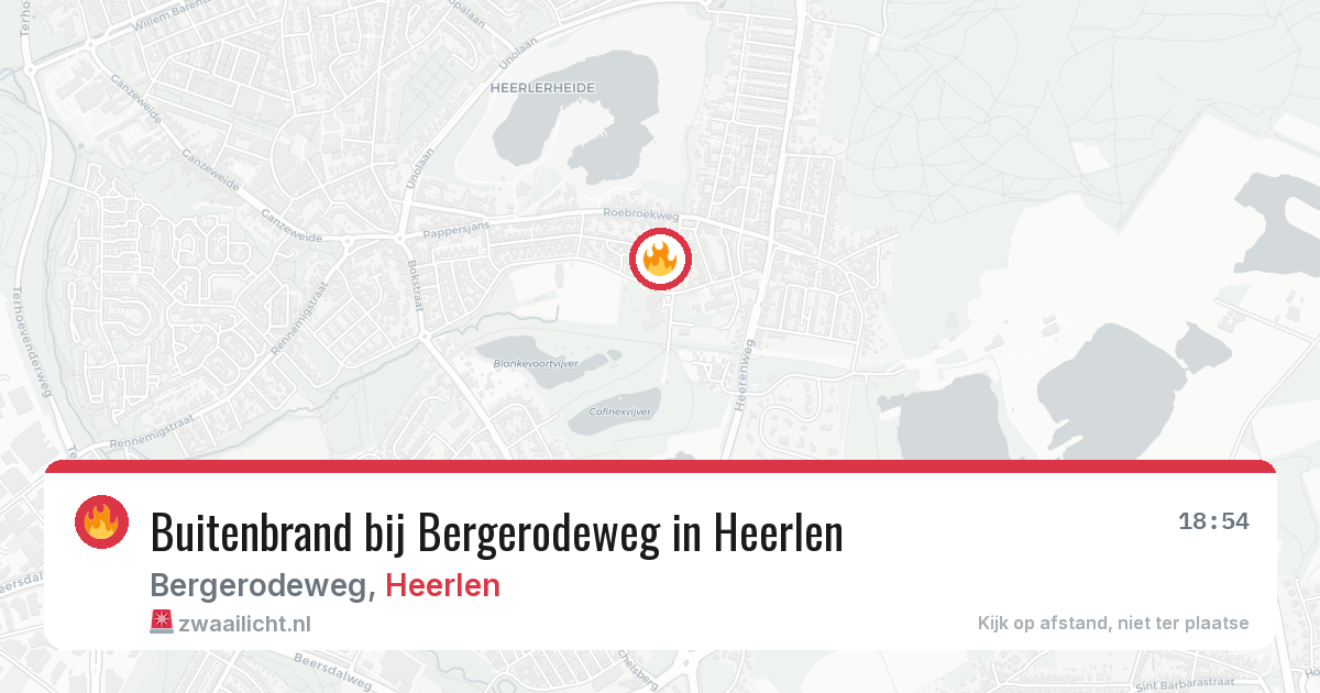 Buitenbrand bij Bergerodeweg in Heerlen — 27 jul 2026
