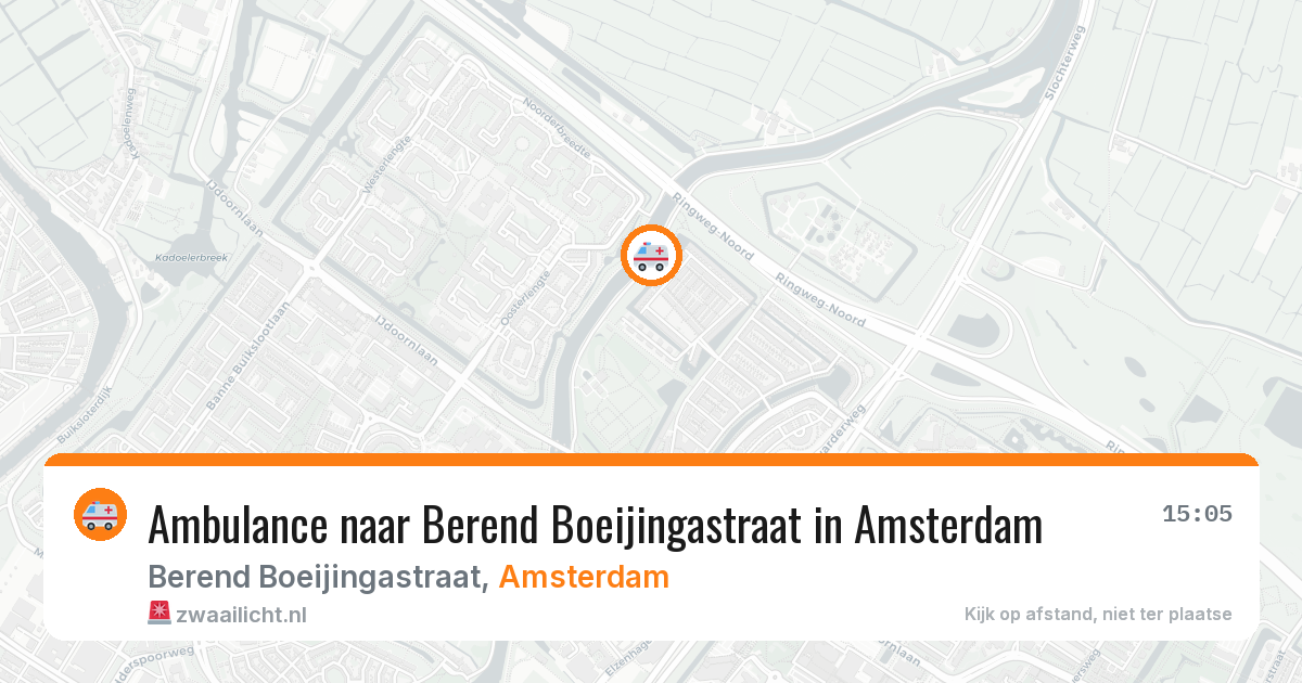 Ambulance naar Berend Boeijingastraat in Amsterdam — 8 jun 2026