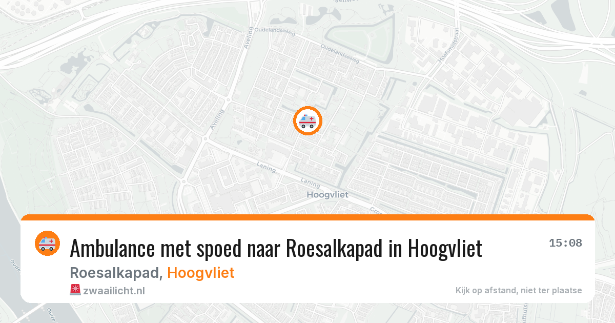 Ambulance met spoed naar Roesalkapad in Hoogvliet — 18 mrt 2026