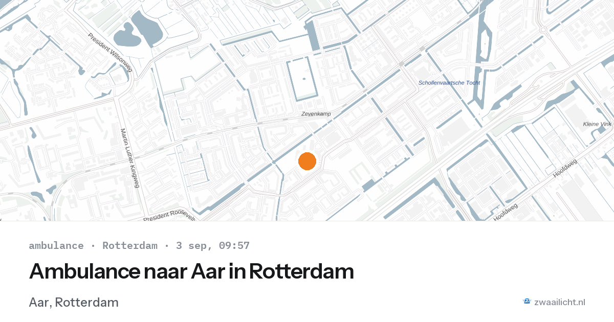 Ambulance naar Aar in Rotterdam — 3 sep 2026