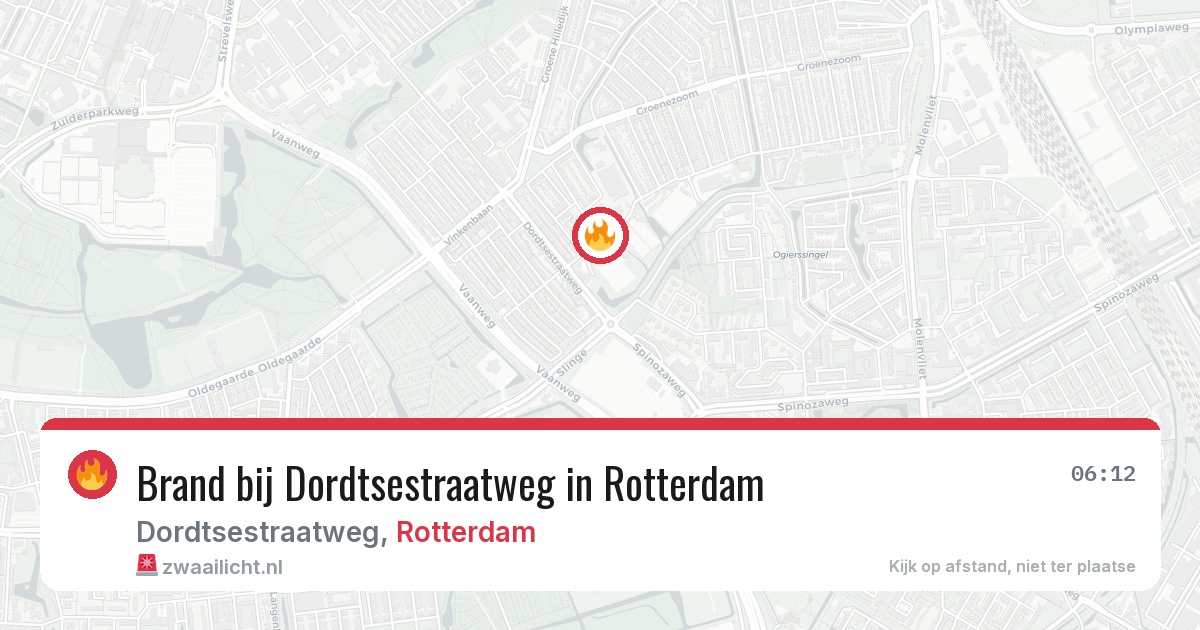 Brand bij Dordtsestraatweg in Rotterdam — 27 mrt 2026