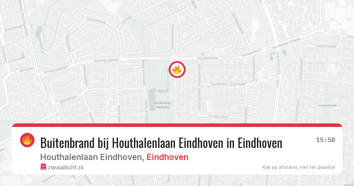 Buitenbrand bij Houthalenlaan Eindhoven in Eindhoven — 29 apr 2026