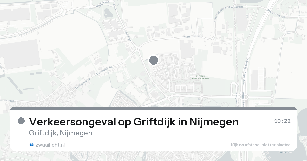 Verkeersongeval op Griftdijk in Nijmegen — 22 aug 2026
