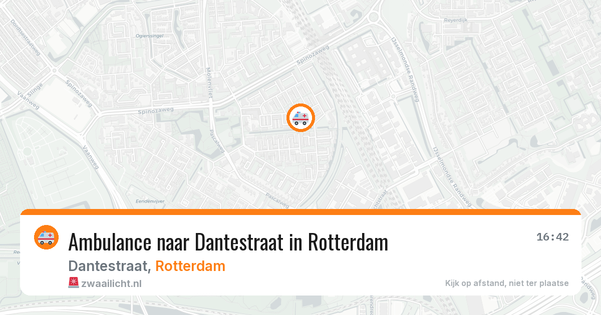 Ambulance naar Dantestraat in Rotterdam — 18 mrt 2026