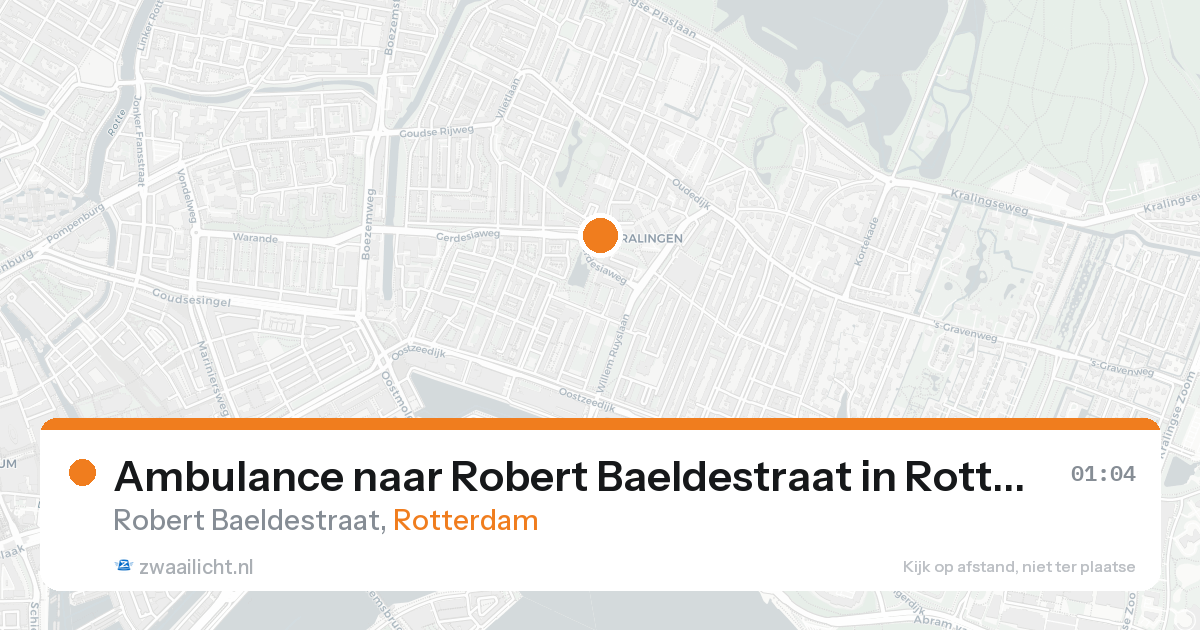 Ambulance naar Robert Baeldestraat in Rotterdam — 17 aug 2026