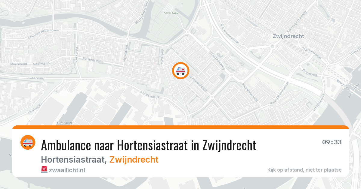 Ambulance naar Hortensiastraat in Zwijndrecht — 4 jul 2026