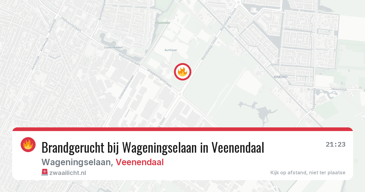 Brandgerucht bij Wageningselaan in Veenendaal — 30 jun 2026