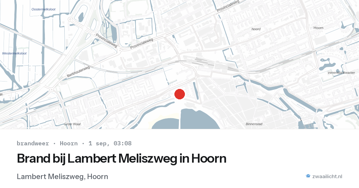 Brand bij Lambert Meliszweg in Hoorn — 1 sep 2026