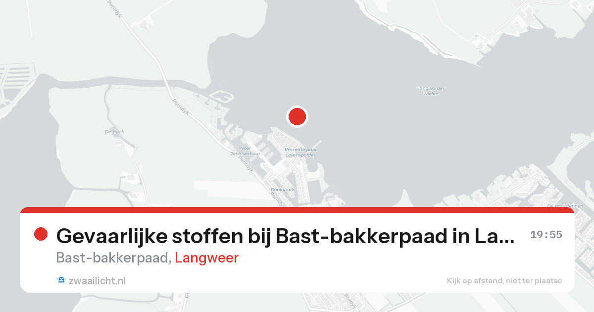 Gevaarlijke stoffen bij Bast-bakkerpaad in Langweer — 19 aug 2026
