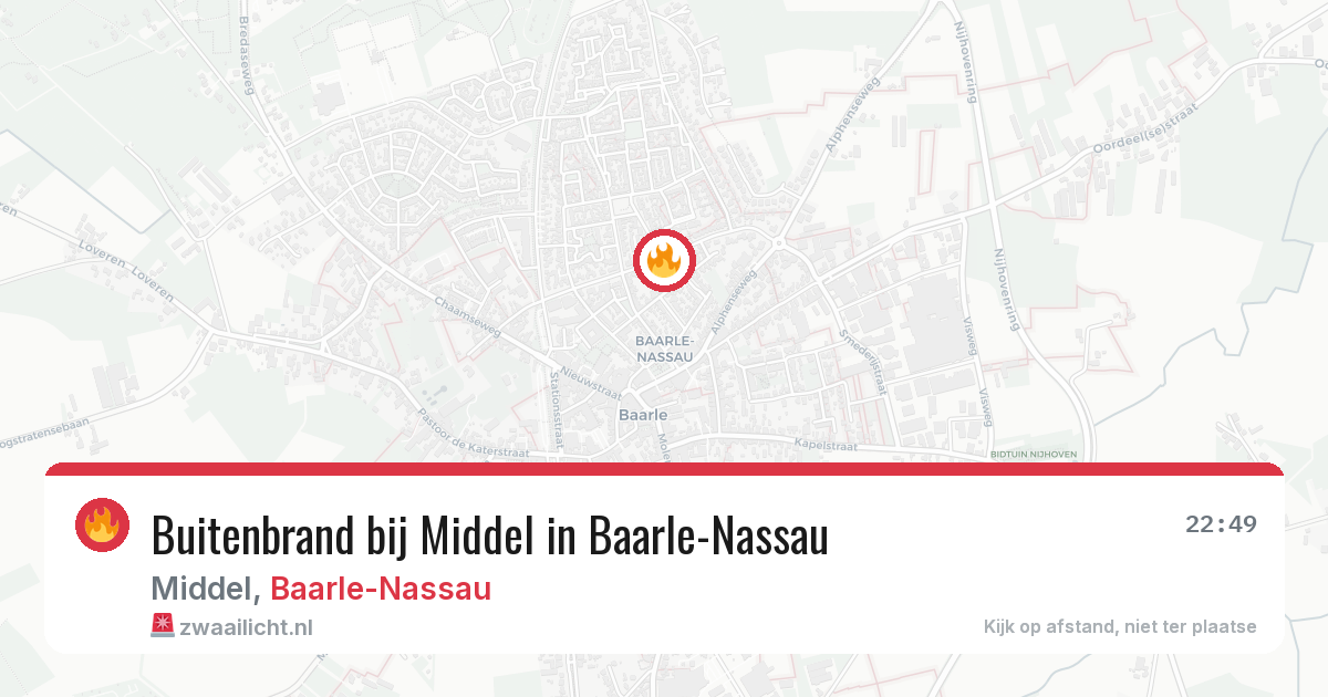 Buitenbrand bij Middel in Baarle-Nassau — 27 jun 2026