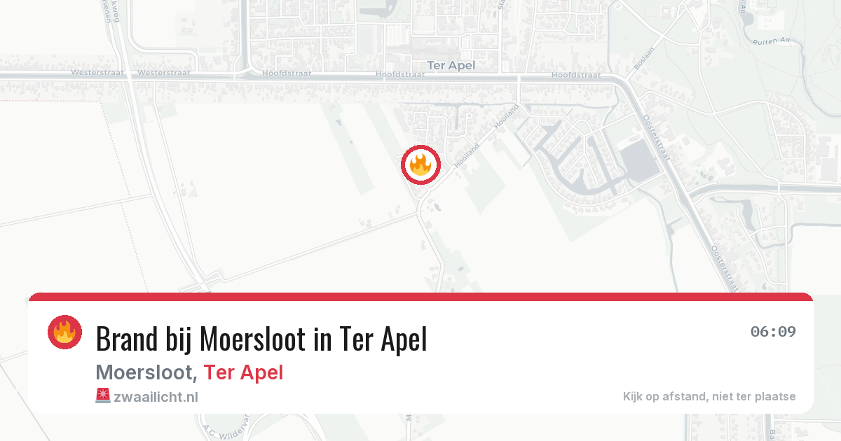 Brand bij Moersloot in Ter Apel — 20 jun 2026