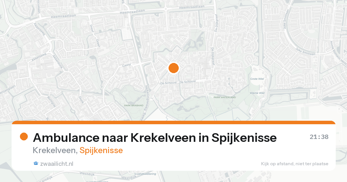 Ambulance naar Krekelveen in Spijkenisse — 20 aug 2026
