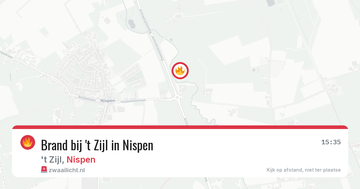 Brand bij 't Zijl in Nispen — 21 jul 2026