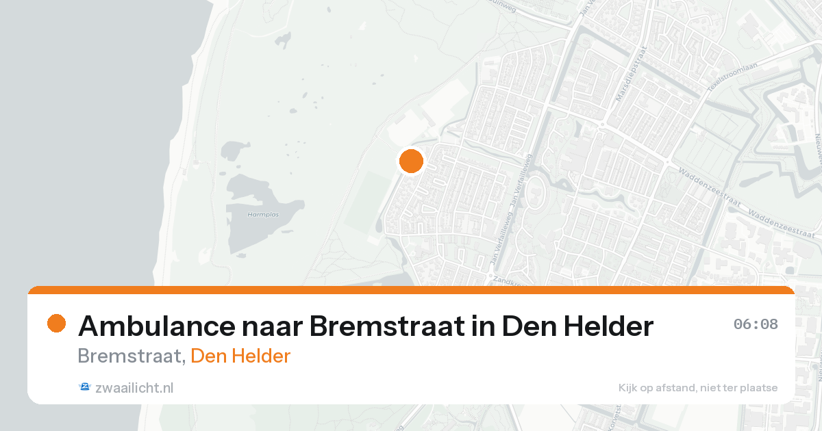 Ambulance naar Bremstraat in Den Helder — 26 aug 2026