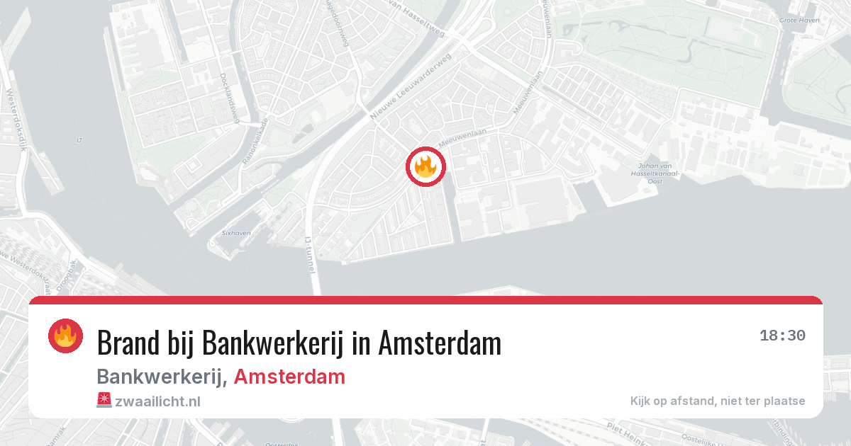 Brand bij Bankwerkerij in Amsterdam — 22 mrt 2026