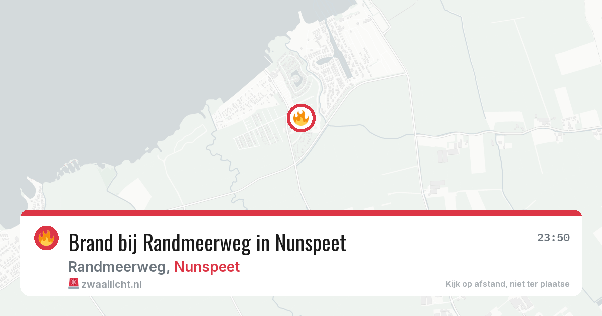 Brand bij Randmeerweg in Nunspeet — 1 jul 2026