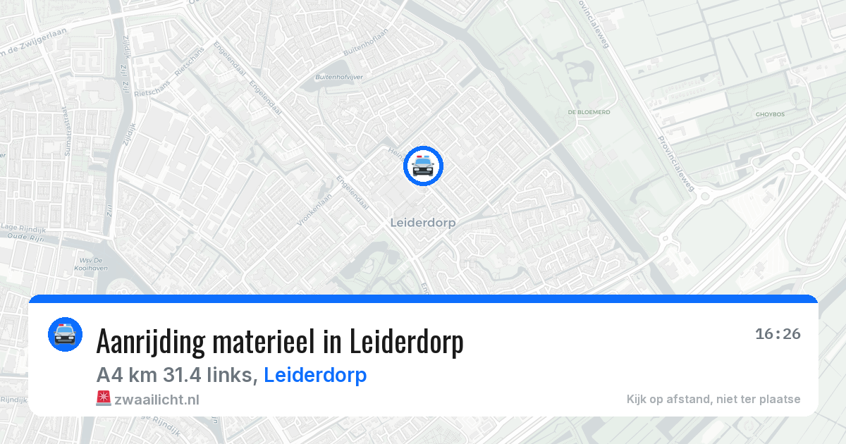 Aanrijding materieel in Leiderdorp — 23 jun 2026