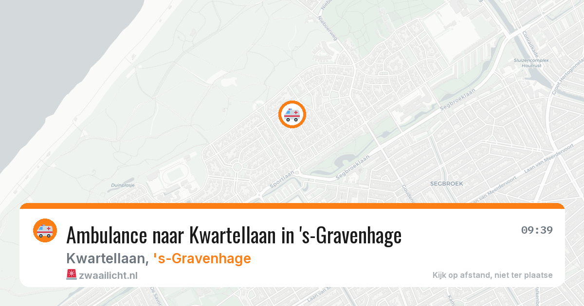 Ambulance naar Kwartellaan in 's-Gravenhage — 22 jun 2026