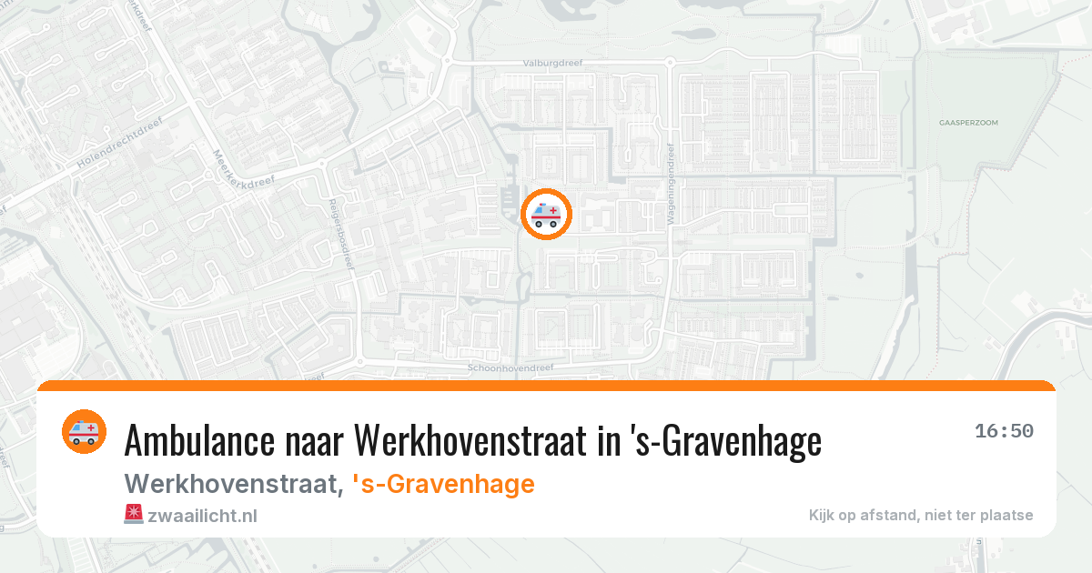 Ambulance naar Werkhovenstraat in 's-Gravenhage — 1 apr 2026