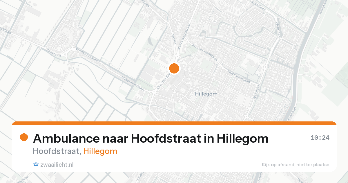 Ambulance naar Hoofdstraat in Hillegom — 19 aug 2026