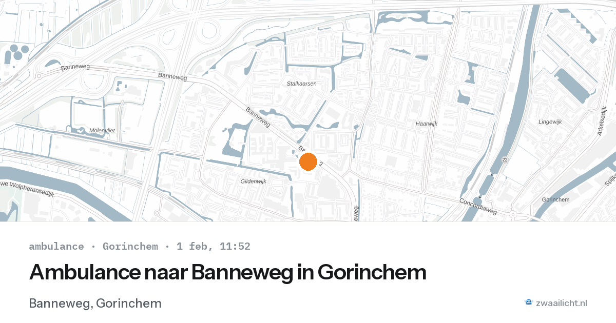 Ambulance naar Banneweg in Gorinchem — 1 feb 2026