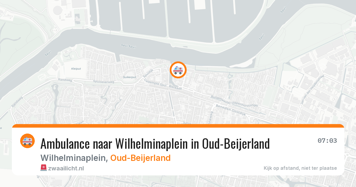 Ambulance naar Wilhelminaplein in Oud-Beijerland — 24 apr 2026