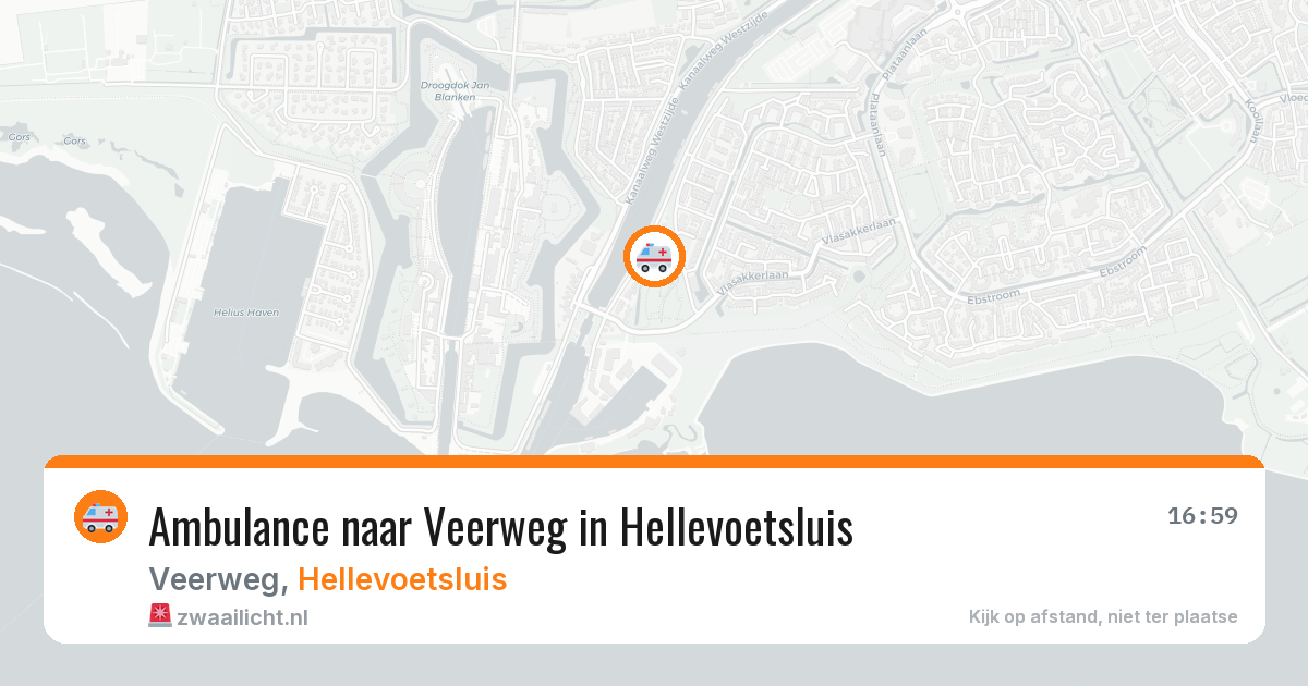 Ambulance naar Veerweg in Hellevoetsluis — 3 aug 2026